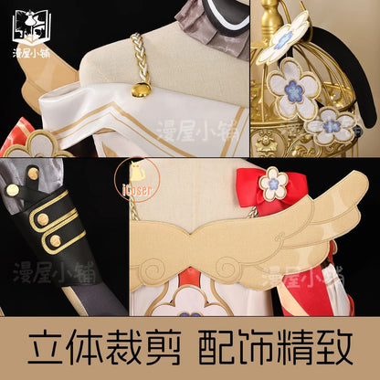 iCoser Honkai Star Rail Tribbie Cosplay Costume Wig Dress Uniform Headwear Wings Halloween Party for Women Girls Props Carnival