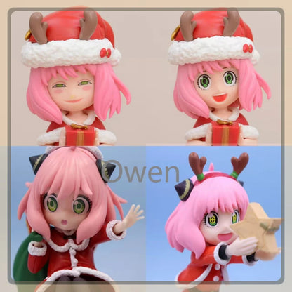 Christmas Anime Spy×Family Action Figures Anya Forger Winter Santa Claus Dolls Model Toys PVC Collectible Ornament Birthday Gift