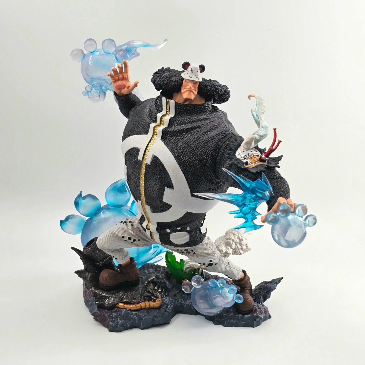 32cm Anime One Piece Figure Bartholemew Kuma Figurine 2 Hands With Light Statue Collection Decor Ornaments Model Doll Gift Toys