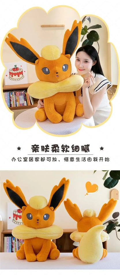45/60/80CM Pokemon Flareon Plushies Cartoon Anime Stuffed Kawaii Ornament Comfortable Soft Doll Children's Toys Peluche Gift