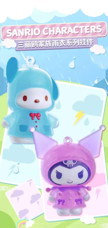 Sanrio Kuromi Pompompurin Mymelody Pochacco Hello Kitty Figure Pendant Keychain Holder Keychain Car Keyring Kids Birthday Gift