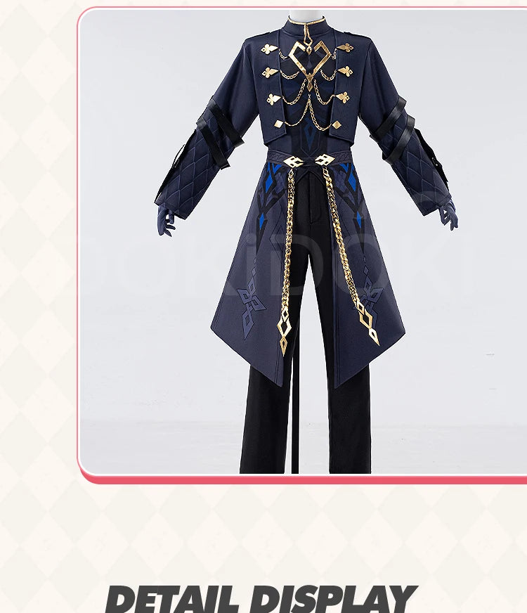 Captain Capitano Cosplay Costume Game Genshin Impact【XS-3XL】DokiDoki-N Halloween Costume Fatui Harbinger Plus Size