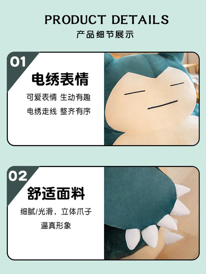 30/50CM Big Size Pokemon Snorlax Plushies Cartoon Anime Plush Soft Doll Pillow Kawaii Stuffed Plushie Ornament Children's Gifts