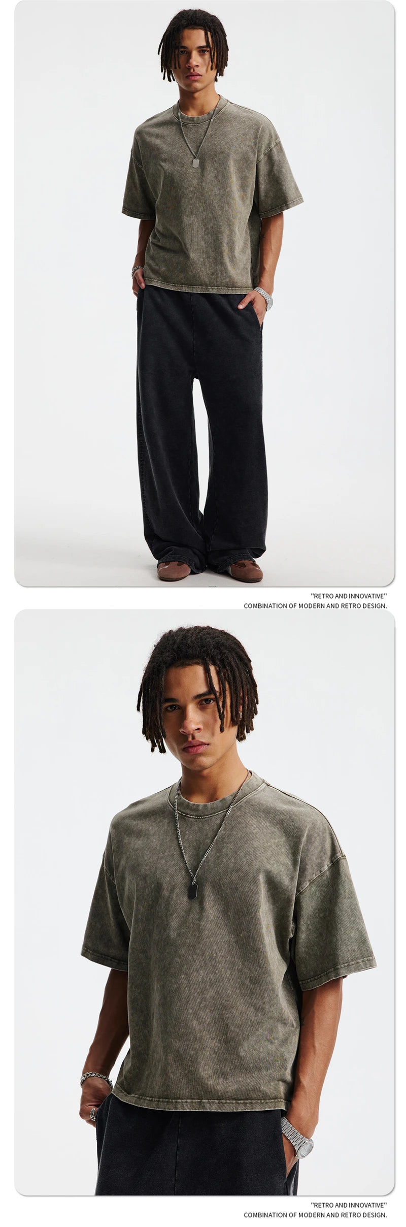 ZODF New Hip Hop Washed Cotton Boxy T-Shirts For Men Unisex Retro Loose Fit Basic Short Version T Shirt Brand Tops HY1076