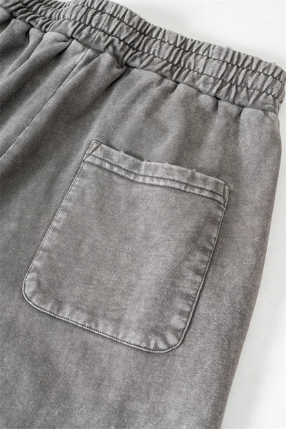 ZODF Retro 2024 Spring Men Washed Cotton Straight Pants Unisex Casual 330gsm Distressed Loose Trousers Brand Clothes HY0830