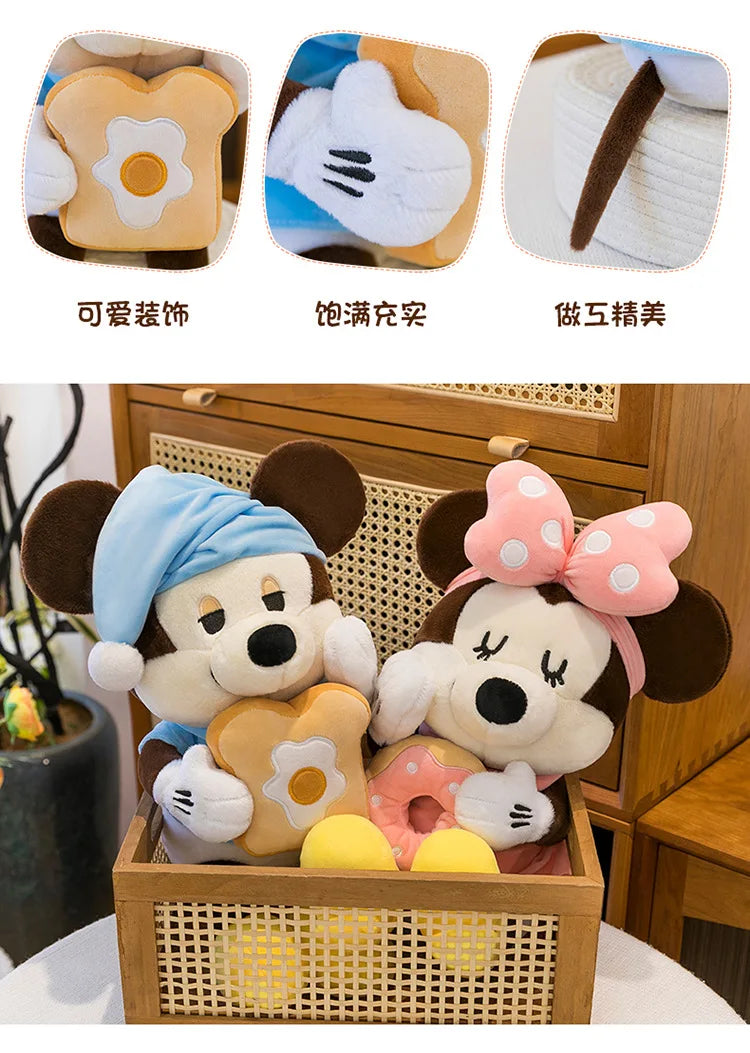 60/80/100cm Big Size Mickey Mouse Anime Plush Stuffed Doll Minnie Mouse Plushies Disney Pillow Peluche Ornaments Children's Gift