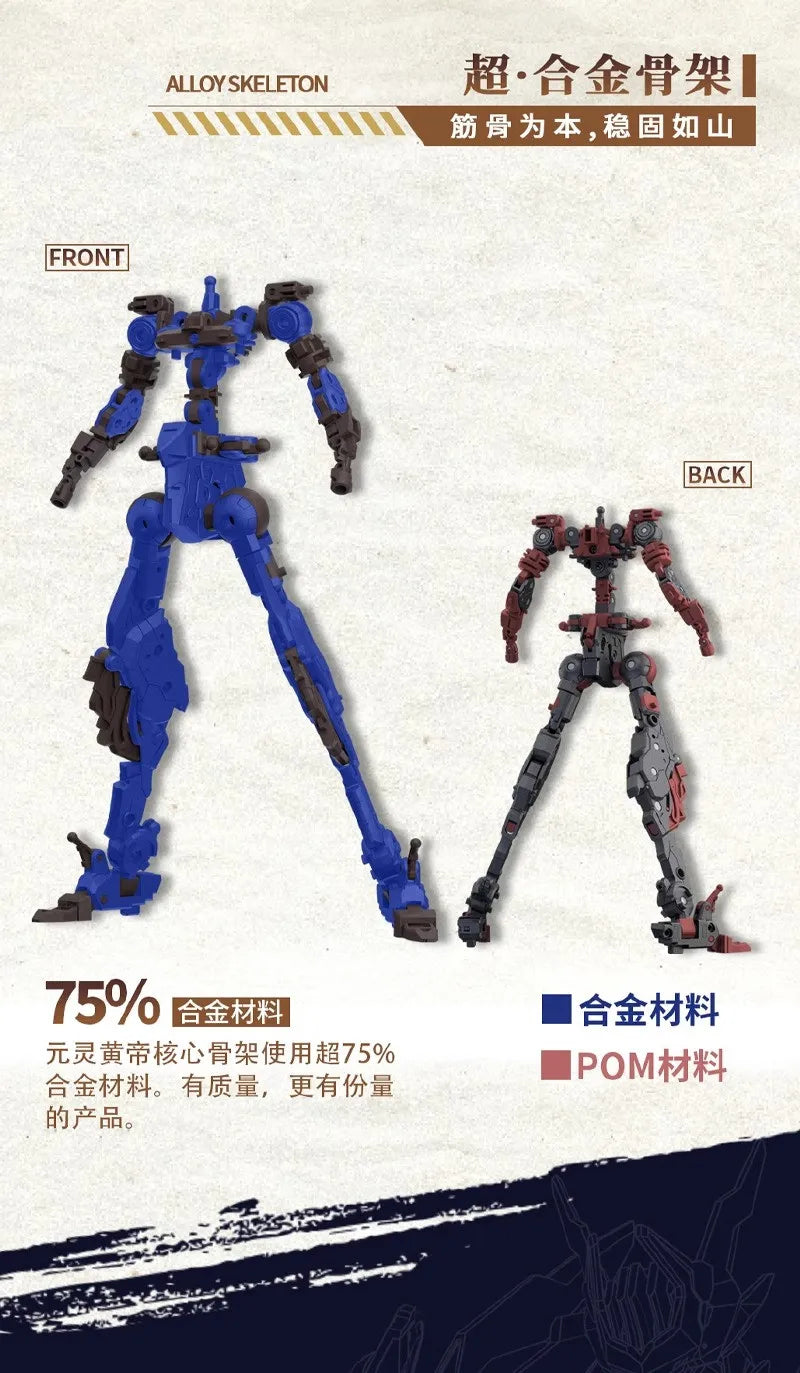 Yuyi Hall Gs-Toys Yellow Emperor Of Primordial Spirit  Assembly Model Kit Articulated Figurine Mecha Toy Ornament Collectible