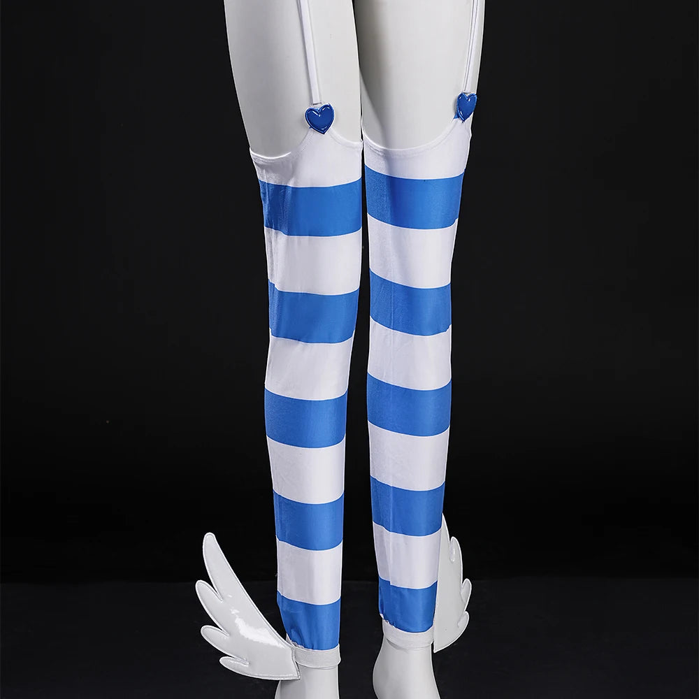 Anime New Panty Stocking with Garterbelt Stockiel Anarchy Stocking Cosplay Costume Angel Skirt Wings Halloween for Women Girls