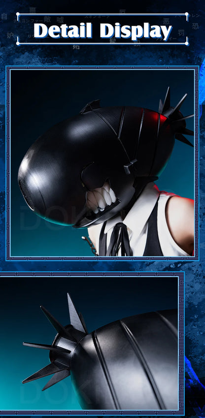 Rezee Demon Cosplay Props Anime DokiDoki Women Black Gloves Vest Apron Device Devil Props Halloween Cosplay Accessories