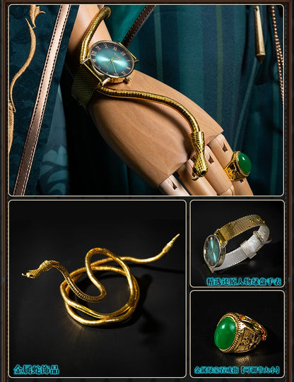 Identity V Art Dealer Cosplay Costume Wig Uniform Knight Richard Sterling Glasses Hat Roy Ramit Halloween Women Men Carnival Cos