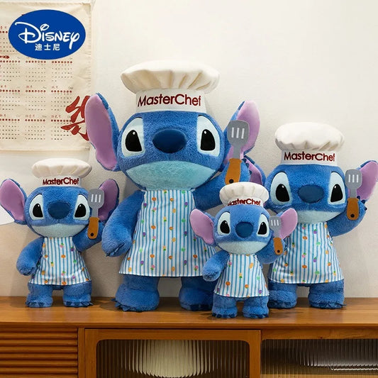 50/60/75cm Big Size Chef Stitch Disney Anime Plush Stuffed Doll Kawaii Room Decoration Plushies Children's Pillow Holiday Gift