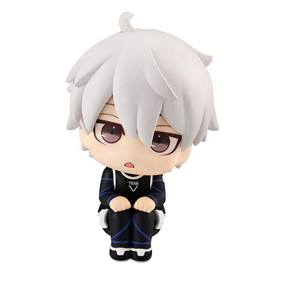 10cm Q Version Kawaii Isagi Yoichi Anime Figure Blue Lock Nagi Seishiro Action Figure Chigiri Hyoma Figurine Collection Doll Toy