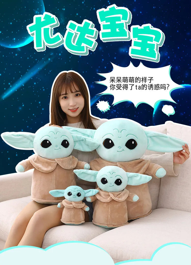 18cm Disney Yoda Baby Plush Toy Master Aliens Stuffed Anime Cartoon Baby Dolls Fill Toy Kawaii Gift Decorations Girls Kids Gift