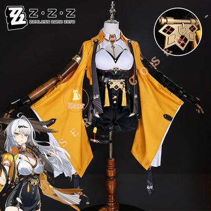 iCoser Zenless Zone Zero Yixuan Cosplay Costume Wig Uniform Headwear Yunkui Summit Carnival Halloween Party for Women Girls Prop