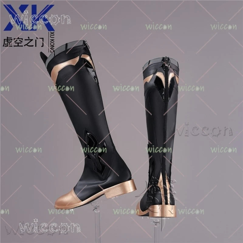 Genshin Impact Lumine Aether Costume Women Polyester Set - shoe / m 38