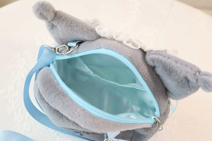 Sanrio Cartoon Anime Hello Kitty My Melody Cosmetic Bag Coin Purse Cute Kuromi Cinnamoroll Plush Bag Gifts For Girl