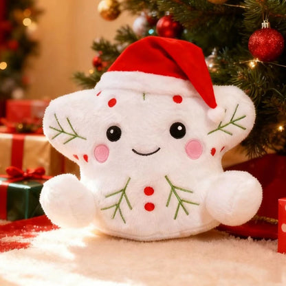 Big Festive Christmas Plush Pillow Cushion Adorable Snowman Gingerbread & Christmas Tree Design Soft Stuffed Plushies Home Decor
