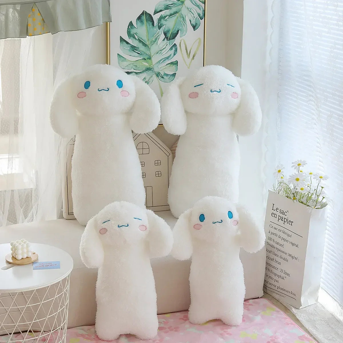 Sanrio Cinnamoroll Long Cushion Sofa Bed Lovely Japanese Style White Dog Throw Pillow Soft Cushion Room Home Gifts Girl