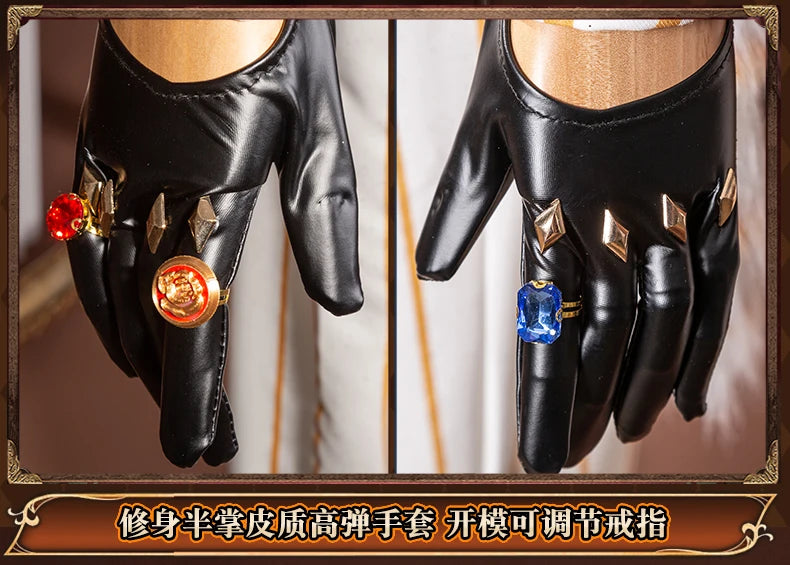 Identity V Prospector Cosplay Costume Wig Norton Campbell Uniform Gambler in The Spotlight Halloween for Women Men Carnival Prop