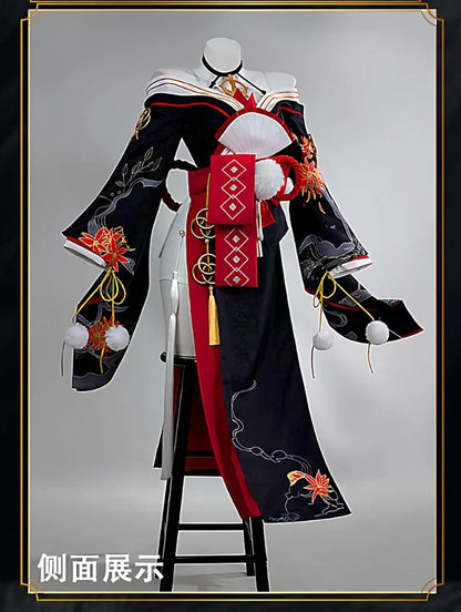 Neverness To Everness Hotori Cosplay Costume Dress Headwear Earrings Game NTE Outfit Halloween Party for Women Girls Role Play