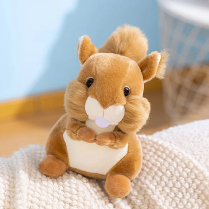 Lifelike Bushy-tailed Squirrel Plush Toy Cute Resourceful Animal Squirrel Stuffed Doll Kawaii Soft Gift For Girl Boy