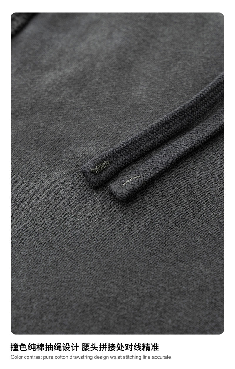 ZODF Vintage Man Winter Washed Fleece Straight Pants Unisex Distressed 360gsm Knitted Warm Trousers Brand Bottoms HY1092