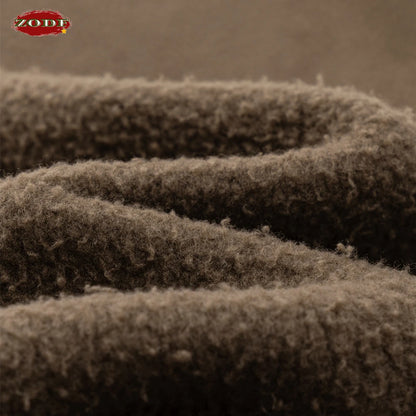 ZODF Retro Winter Monkey Washed Fleece Pants For Men Unisex Washed High Street 332gsm Warm Oversized Straight Trousers HY0892