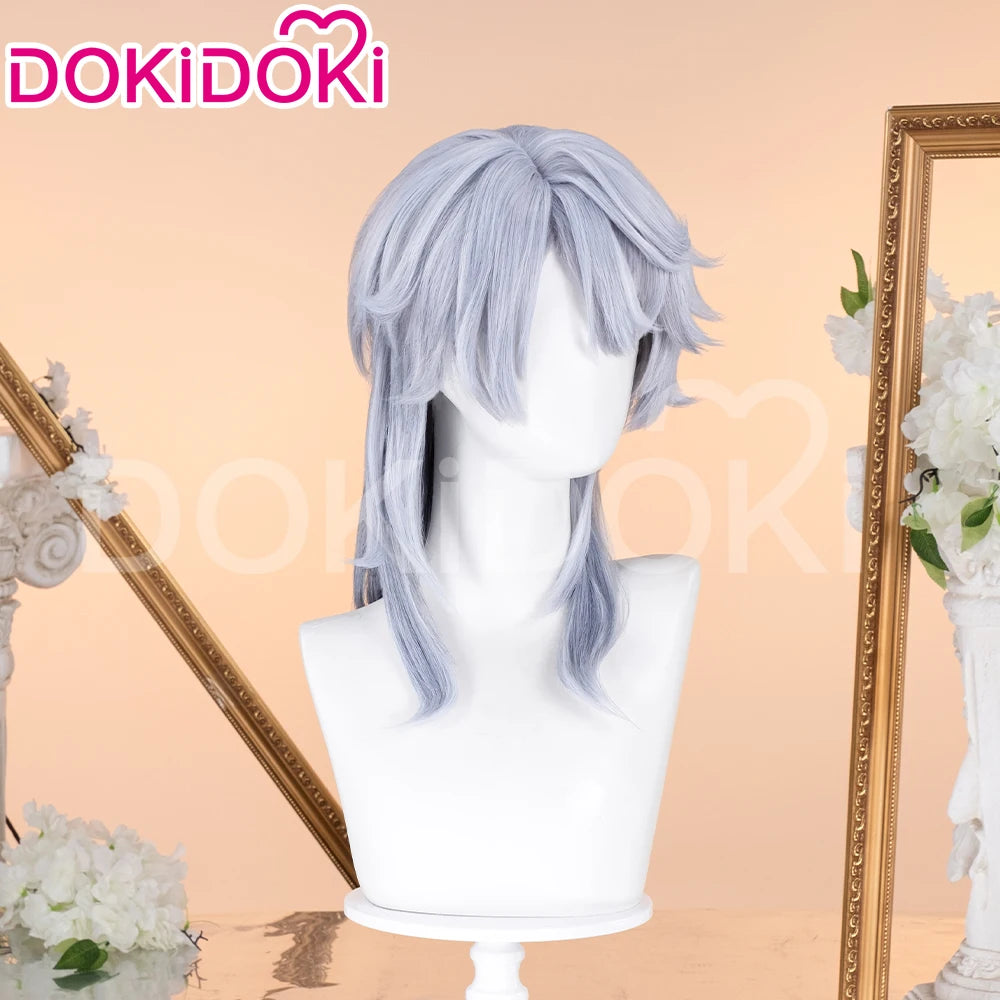 IN STOCK Sunday Cosplay Wig Game Honkai:Star Rail DokiDoki Men 48cm Layered Gradient Wig Sunday Wings Headwear Ear Clip Free Cap