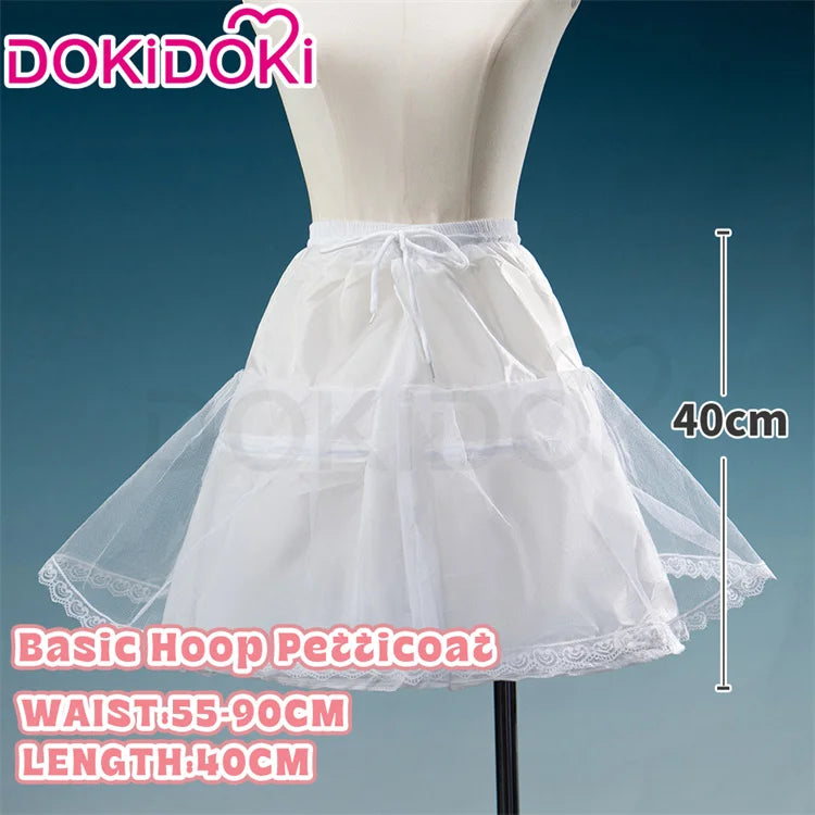 IN STOCK Underskirt Petticoats Bustle Cosplay Props DokiDoki Halloween Skirt Dress Petticoats Long Short White Black Bustle
