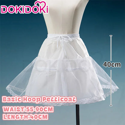 IN STOCK Underskirt Petticoats Bustle Cosplay Props DokiDoki Halloween Skirt Dress Petticoats Long Short White Black Bustle
