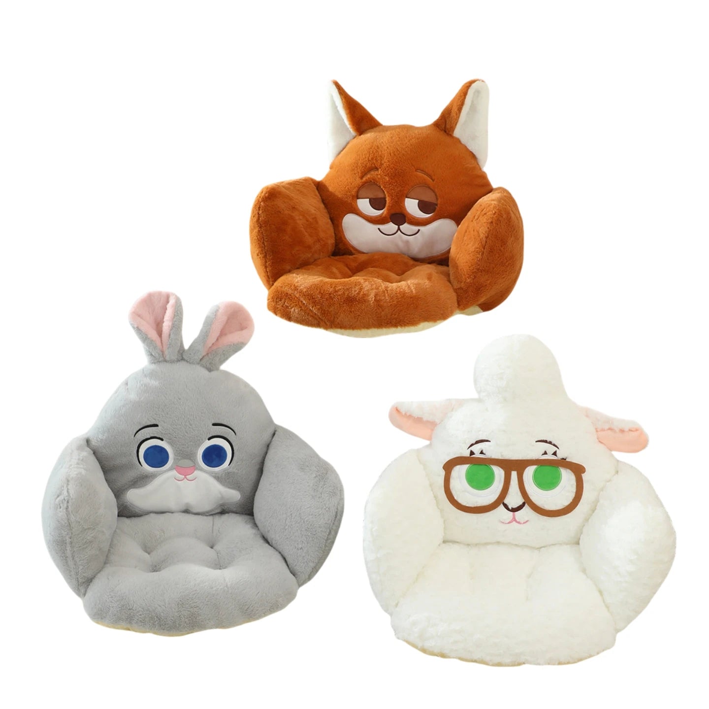   Disney Zootopia Judy Hopps Plush Seat Cushion Cute Cartoon Anime Nick Wilde Bellwether Comfortable Non-slip Cushion Gifts