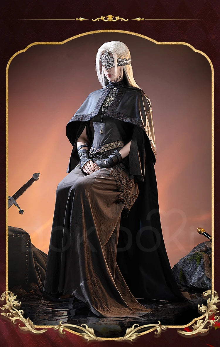 IN STOCK The Fire Keeper Cosplay Costume Game Dark Souls【S-3XL】DokiDoki-R Women Halloween Fire Keeper Cape Eye Mask Plus Size