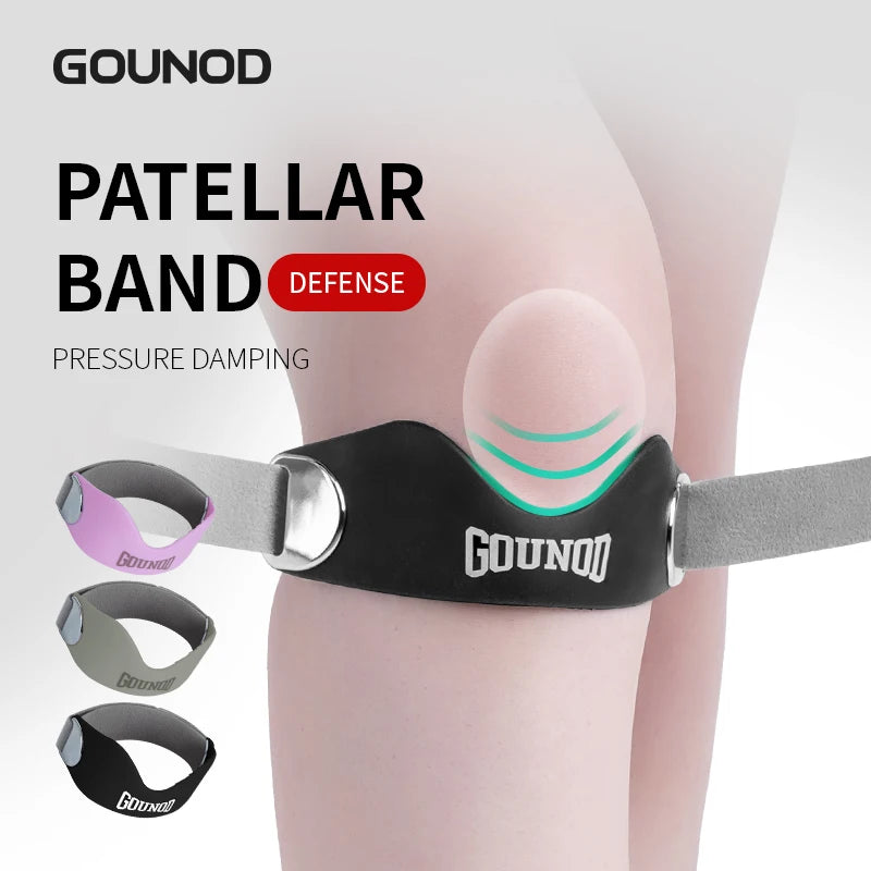 Patella Tendon Knee Strap for Pain Relief Elastic Silicone Stabilizer Brace with Patellar Ring Protection