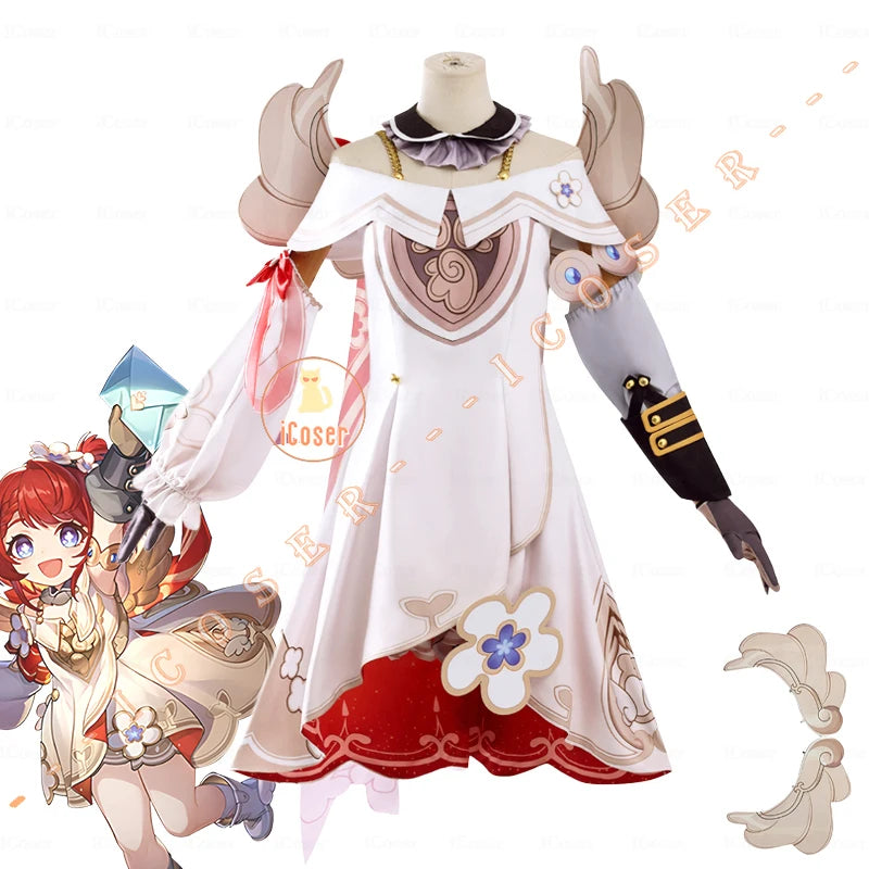 Honkai Star Rail Tribbie Cosplay Costume Wig Dress Uniform Headwear Wings Halloween Party for Women Girls Carnival Game Props