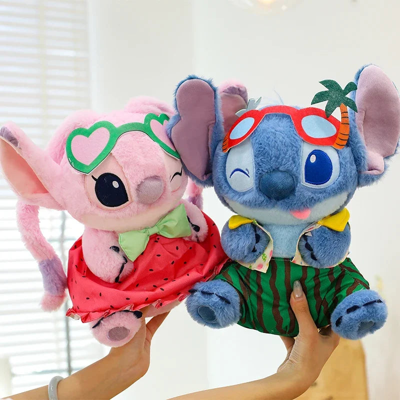 Disney 60cm Summer Watermelon Stitch Kawaii Plush Toy Cartoon Cute Soft Pillow Home Decoration Doll Children's Christmas Gifts