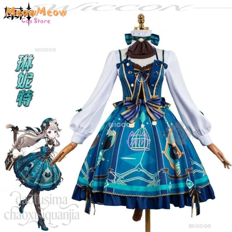 Genshin Impact Lynette Cosplay Set Polyester Unisex