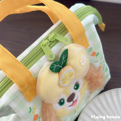 Adorable Linabell CookieAnn Thermal Lunch Bag Plush Insulated Tote Cute Handbag Bento Bag Kawaii Shopping Bag Gifts Girl