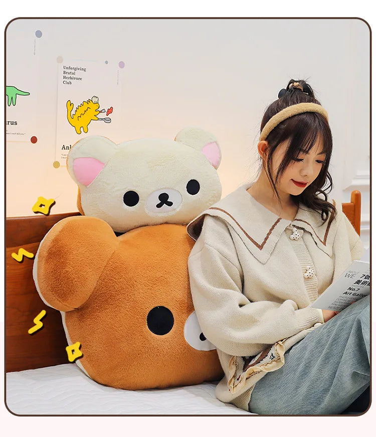 75CM Big Size Rilakkuma Kawaii Cartoon Anime Plush Stuffed Doll Room Decoration Plushies Pillow Cute Peluche Ornaments Gifts
