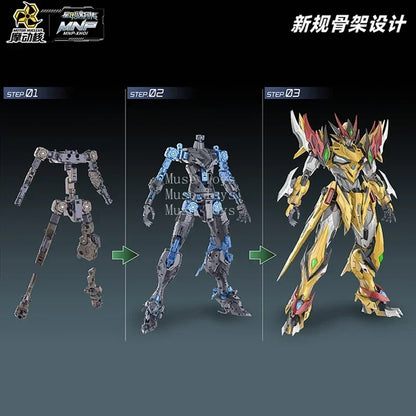 1/100 MG BAIQI MNP-XH01 Motor Nuclear Mecha Aobing Alloy Assembling Model Robot Toys Kids Gifts - without original box