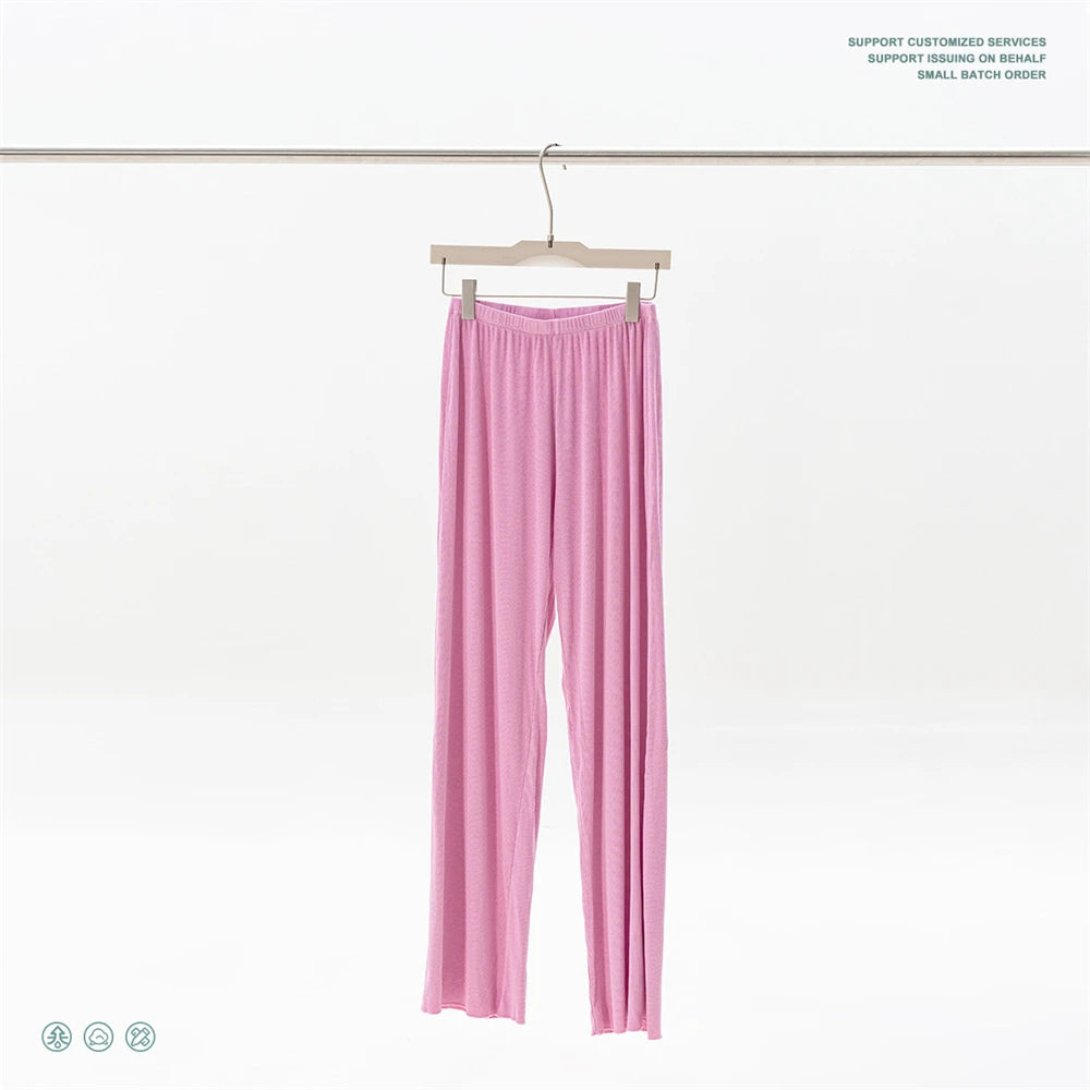 ZODF Women 2025 Solid Comfortable Loose Pants Girls Female 275gsm Solid Wide Lge Straight Trousers Brand Bottoms HY1137