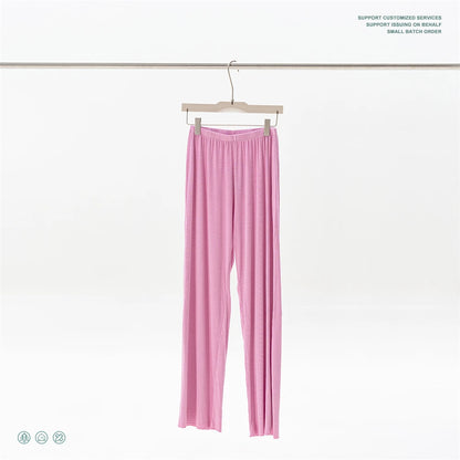 ZODF Women 2025 Solid Comfortable Loose Pants Girls Female 275gsm Solid Wide Lge Straight Trousers Brand Bottoms HY1137