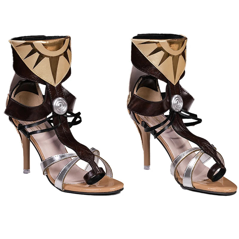 UWOWO Augusta Shoes Game Wuthering Waves WuWa Shoes Augusta  Cosplay Shoes 35-42 Halloween Shoes