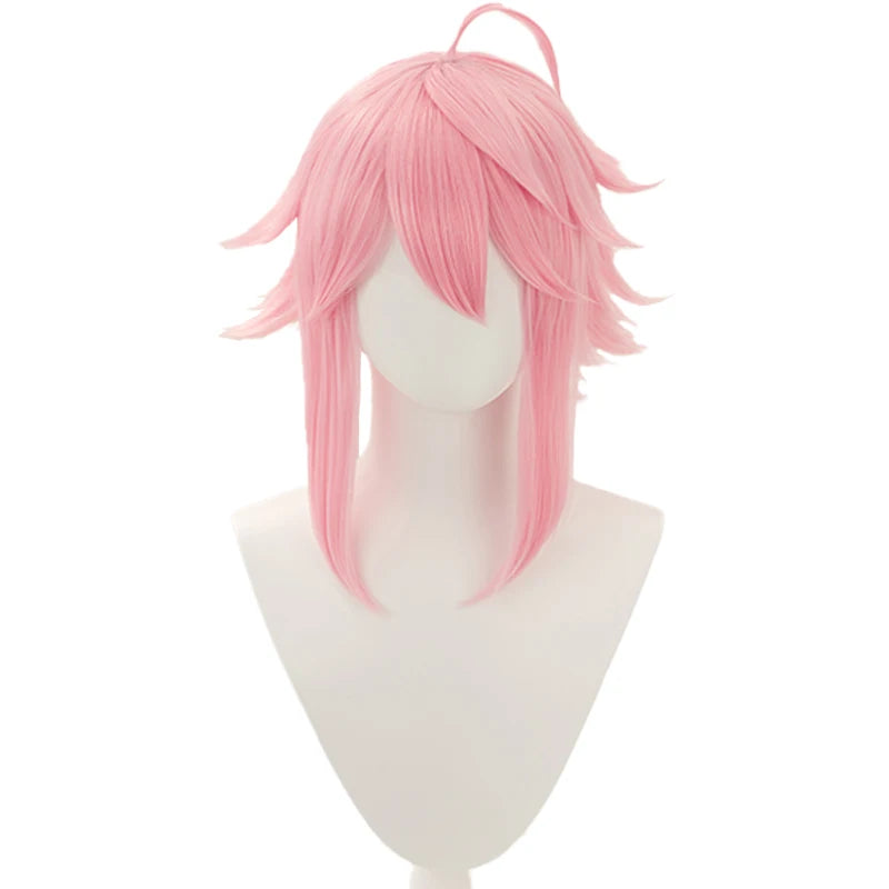 IN STOCK DokiDoki Game Ensemble Stars 2 Branco Cosplay Tori Himemiya Pink Short Wig Ensemble Stars 2 Branco Tori Himemiya