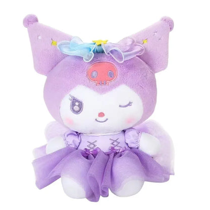 Aoger 20cm Kawaii Purple Cinnamoroll Pochacco Melody Kuromi Hello Kitty Stuffed Animals Plush Toy Cartoon Doll Pillow Girls Gift