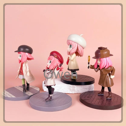 Manga Spy×Family Action Figures Forger Anya Detective Model Cute Anya Anime Figurine Toys PVC Collectible Ornament Birthday Gift