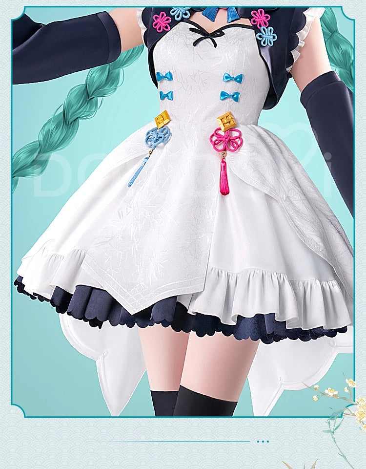 MIKUU Cosplay Costume Game Cosplay DokiDoki-R Mikku Cosplay Women Cute Lolita Dress Costume Mikuu Panda Cosplay Wig