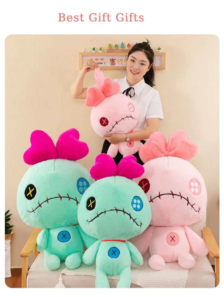 Disney Lilo & Stitch Scrump Plush Toys Anime Plushie Stich Dolls Kawaii Cartoon Pink Pillow Soft Stuffed Gift Children Christmas