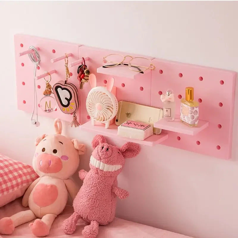 Home Decor Wall Shelves Decoration Hole Board Wall Storage Rack Storage Shelf Kitchen Bedroom Hanging Wall Shelves Wall Decor