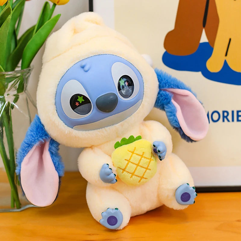 25cm Disney Lilo and Stitch Plush Toy Cartoon Anime Stuffed Kawaii Stich Key Chain Pendant Doll Plushie Kids Birthday Xmas Gifts