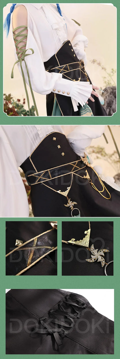 IN STOCK Venti Doujin Cosplay Costume Game Genshin Impact Cosplay DokiDoki-SR Venti Barbatos Cosplay Wig Genshin Impact Costume